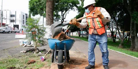 Faena comunitaria en la colonia Aquiles Serdán
