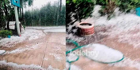 Granizada provoca inundaciones y daños en Texmelucan