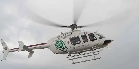 Rescatan en helicóptero a poblano tras accidente en la Montaña de Guerrero