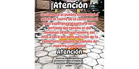 Manifestación en Aljojuca: pobladores exigen atención a sus demandas