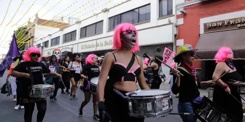 La Marcha de las Putas en Puebla conmemora 15 años de lucha contra la violencia de género