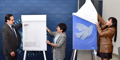 Más allá de una frase, la cultura de paz es una labor para fomentar espacios libres de violencia: Rectora Lilia Cedillo