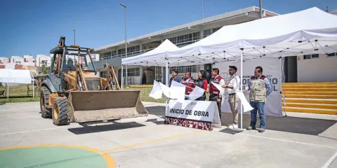 Cuautlancingo impulsa infraestructura educativa con obras en Sanctorum y la cabecera municipal