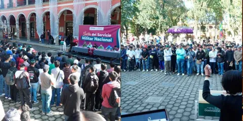  408 jóvenes participaron en el Sorteo del Servicio Militar Nacional en Huauchinango