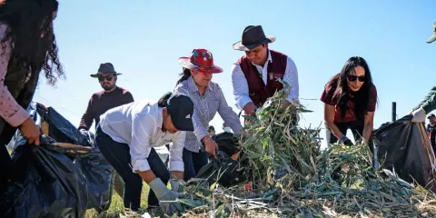 Faena de limpieza comunitaria en Cuautlancingo