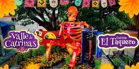 La “Catrina Taquero”, una fusión arte, tradición y el sabor mexicano, en Atlixco