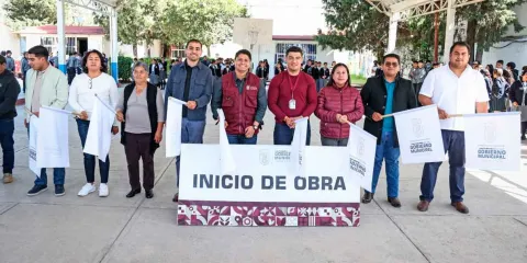 Omar Muñoz inicia obra de captadores pluviales en la Telesecundaria Francisco Alatorre