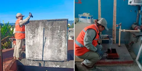 Brigadas luchan contra el Dengue en Xicotepec