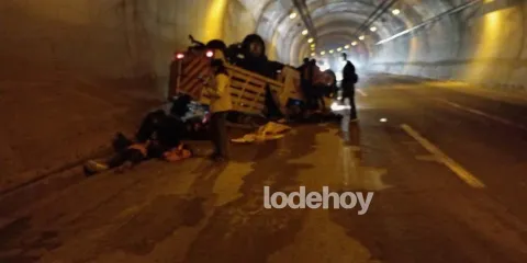 Accidente en el Túnel Las Pilas deja varios lesionados en la México–Tuxpan
