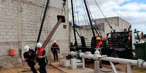 Agua de Puebla realiza mantenimiento preventivo al Pozo El Conde  Puebla, Pue.– Con el objetivo de preservar la vida útil de sus fuentes de abastecimiento, Agua de Puebla llevará a cabo trabajos de mantenimiento preventivo en el Pozo 