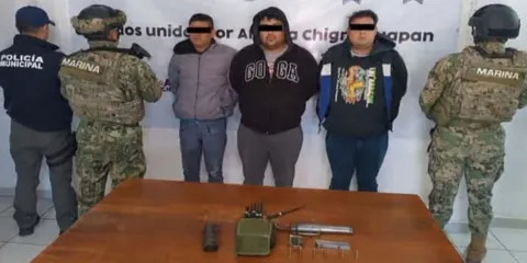 Capturan en Chignahuapan a tres presuntos delincuentes ligados a asaltos carreteros
