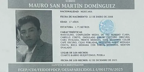 Desaparece Mauro San Martín en Huejotzingo: familiares piden ayuda para encontrarlo