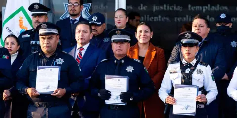 Reconoce Lupita Cuautle a Policía Municipal por su labor