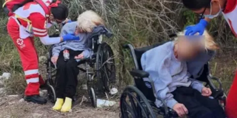 Rescatan a abuelita con hipotermia abandonada en silla de ruedas en Matamoros