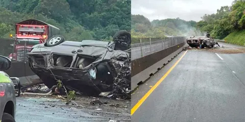 Familia pierde la vida en trágico accidente en la autopista México-Tuxpan, en Jalpan