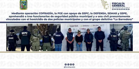 Operación Cofradía: detienen a servidores públicos por homicidio de policías en Puebla