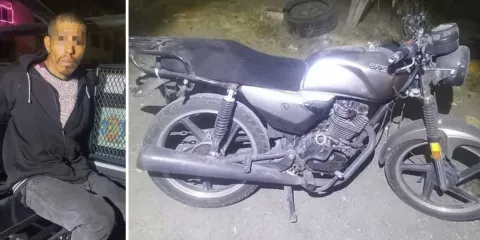 Capturan a sujeto con moto robada en Sanctorum