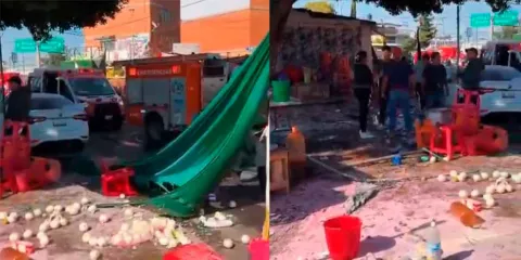 Explosión en puesto de birria deja varios heridos en Agua Santa