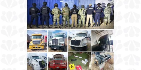 Cateo en Tehuacán permite recuperar cinco tractocamiones robados y estructuras ilegales
