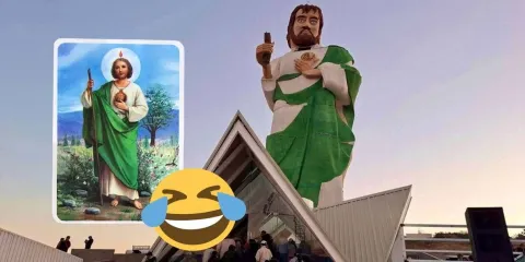 Usuarios reaccionan con memes al monumento de San Judas en Esperanza