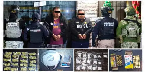 Cateo en Texmelucan: desmantelan punto de narcomenudeo y detienen a dos hombres