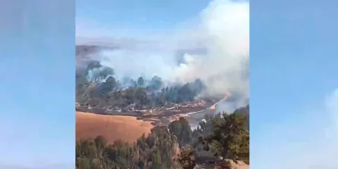 Avanza incendio forestal en Aljojuca; habitantes piden apoyo