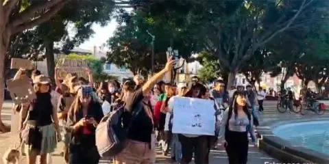 Ambientalistas marchan para defender el Parque Juárez en Puebla
