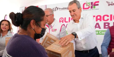 Refuerza Pepe Chedraui seguridad alimentaria con más de 2 mil despensas en Santo Tomás Chautla