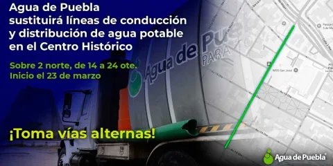 Agua de Puebla inicia la renovación de la red de agua potable en el centro histórico