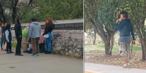 Alcoholizados y drogados indigentes agreden a conductores y peatones en Texmelucan
