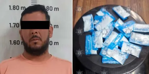Cae presunto narcomenudista con cocaína en Cuautlancingo
