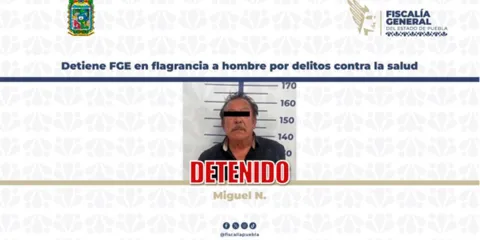 Detienen a adulto mayor en Puebla por presunto narcomenudeo en El Refugio