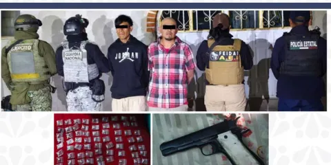 Aseguran droga durante cateo en Atlixco, hubo dos detenidos