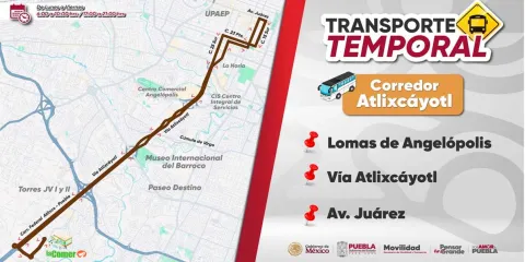 Más transporte temporal conectará a Lomas de Angelópolis con Avenida Juárez