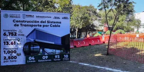 Cablebús Puebla avanza: 9 estaciones y sin tala de árboles