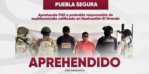 Detienen a implicado en homicidio de seis personas en Huehuetlán El Grande