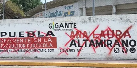 Vecinos de Atlixco estallan por propaganda política en bardas sin permiso