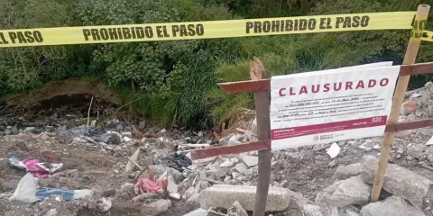 Conagua clausura tiradero ilegal en barranca La Leona en Atlixco