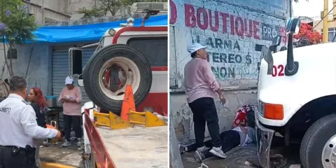 Grúa sin frenos en Tehuacán embiste puesto de comida y deja varios lesionados