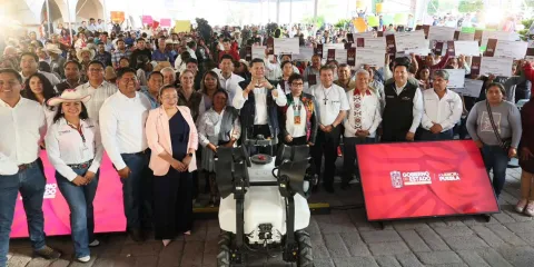 Armenta fortalece el campo en Cuautinchán con fertilizantes, maquinaria y obras comunitarias