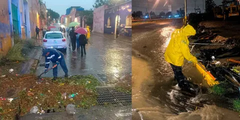 Agua de Puebla desazolva 1,300 kilómetros de drenaje para reducir inundaciones en temporada de lluvias