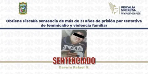 Intentó asfixiar a su víctima y recibe 31 años de prisión en Puebla