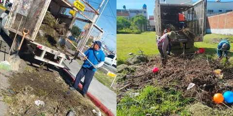 Tonantzin Fernández refuerza el mantenimiento de parques y jardines en San Pedro Cholula