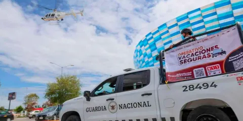 Por aire y tierra, fuerzas de seguridad realizan vigilancia en vacaciones
