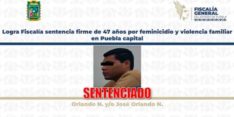 Confirman sentencia de 47 años de prisión por feminicidio cometido en Puebla