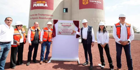 Alejandro Armenta inaugura planta de tratamiento de aguas residuales en Tepeaca