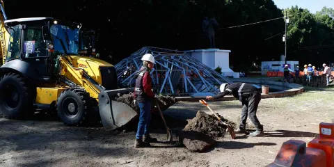 Cablebús Puebla avanza con permisos municipales; inician trabajos preliminares en dos estaciones