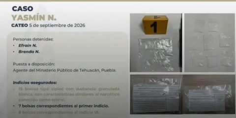Detienen a Efraín N. y Brenda N. por feminicidio de Yazmín en Tehuacán