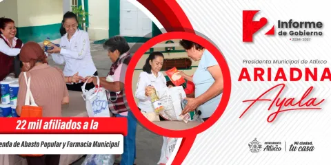 Ariadna Ayala mantiene apoyo a la economía de familias con Tienda de Abasto Popular y Farmacia Municipal