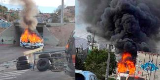HOMBRES ARMADOS incendian vehículos y bloqueos en Tijuana, Mexicali, Tecate y Ensenada